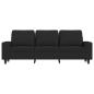 Preview: 3-Sitzer-Sofa Schwarz 180 cm Stoff