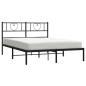 Preview: Bettgestell mit Kopfteil Metall Schwarz 120x190 cm