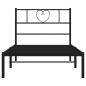 Preview: Bettgestell mit Kopfteil Metall Schwarz 90x190 cm