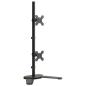 Preview: Tischhalterung f?r 2 Monitore Schwarz Stahl VESA 75/100 mm