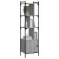 Preview: B?cherregal mit T?r Grau Sonoma 44,5x30x154,5 cm Holzwerkstoff