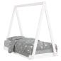 Preview: Kinderbett Wei? 70x140 cm Massivholz Kiefer