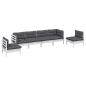 Preview: 6-tlg. Garten-Lounge-Set mit Kissen Kiefer Massivholz