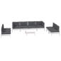 Preview: 9-tlg. Garten-Lounge-Set mit Kissen Kiefer Massivholz