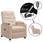 Preview: ARDEBO.de - Relaxsessel Elektrisch Creme Stoff