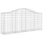 Preview: Gabionen mit Hochbogen 20 Stk. 200x30x80/100cm Verzinktes Eisen
