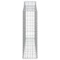 Preview: Gabionen mit Hochbogen 4 Stk. 200x30x100/120cm Verzinktes Eisen
