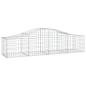 Preview: Gabionen mit Hochbogen 7 Stk. 200x50x40/60 cm Verzinktes Eisen