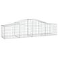 Preview: Gabionen mit Hochbogen 14 Stk. 200x50x40/60 cm Verzinktes Eisen
