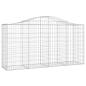 Preview: Gabionen mit Hochbogen 8 Stk. 200x50x100/120cm Verzinktes Eisen