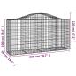 Preview: Gabionen mit Hochbogen 8 Stk. 200x50x100/120cm Verzinktes Eisen