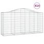 Preview: Gabionen mit Hochbogen 14 Stk 200x50x100/120cm Verzinktes Eisen