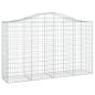Preview: Gabionen mit Hochbogen 12Stk. 200x50x120/140cm Verzinktes Eisen