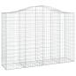 Preview: Gabionen mit Hochbogen 10Stk. 200x50x140/160cm Verzinktes Eisen