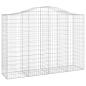 Preview: Gabionen mit Hochbogen 12Stk. 200x50x140/160cm Verzinktes Eisen