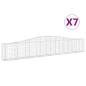 Preview: Gabionen mit Hochbogen 7 Stk. 400x30x60/80 cm Verzinktes Eisen