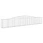 Preview: Gabionen mit Hochbogen 9 Stk. 400x30x60/80 cm Verzinktes Eisen