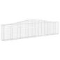 Preview: Gabionen mit Hochbogen 2 Stk. 400x30x80/100cm Verzinktes Eisen