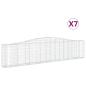 Preview: Gabionen mit Hochbogen 7 Stk. 400x30x80/100cm Verzinktes Eisen