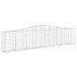 Preview: Gabionen mit Hochbogen 25 Stk. 400x30x80/100cm Verzinktes Eisen