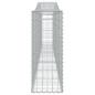 Preview: Gabionen mit Hochbogen 25 Stk. 400x30x80/100cm Verzinktes Eisen