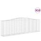 Preview: Gabionen mit Hochbogen 10 Stk 400x50x120/140cm Verzinktes Eisen