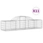 Preview: Gabionen mit Hochbogen 11 Stk. 200x50x40/60 cm Verzinktes Eisen