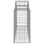 Preview: Gabionen mit Hochbogen 12 Stk. 200x50x80/100cm Verzinktes Eisen