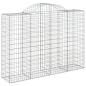 Preview: Gabionen mit Hochbogen 20Stk. 200x50x140/160cm Verzinktes Eisen