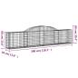Preview: Gabionen mit Hochbogen 9 Stk. 300x30x60/80 cm Verzinktes Eisen