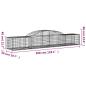 Preview: Gabionen mit Hochbogen 2 Stk. 300x50x40/60 cm Verzinktes Eisen