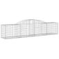 Preview: Gabionen mit Hochbogen 3 Stk. 300x50x60/80 cm Verzinktes Eisen