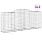 Preview: Gabionen mit Hochbogen 11 Stk 300x50x120/140cm Verzinktes Eisen