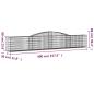 Preview: Gabionen mit Hochbogen 6 Stk. 400x30x60/80 cm Verzinktes Eisen