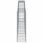 Preview: Gabionen mit Hochbogen 9 Stk. 400x30x100/120cm Verzinktes Eisen