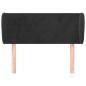 Preview: Kopfteil mit Ohren Schwarz 103x23x78/88 cm Samt