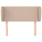 Preview: Kopfteil mit Ohren Cappuccino-Braun 83x23x78/88 cm Kunstleder