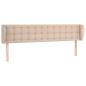 Preview: Kopfteil mit Ohren Cappuccino-Braun 203x23x78/88 cm Kunstleder
