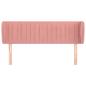 Preview: Kopfteil mit Ohren Rosa 147x23x78/88 cm Samt