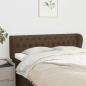 Preview: ARDEBO.de - Kopfteil mit Ohren Dunkelbraun 163x23x78/88 cm Stoff