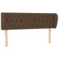 Preview: Kopfteil mit Ohren Dunkelbraun 163x23x78/88 cm Stoff
