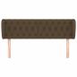 Preview: Kopfteil mit Ohren Dunkelbraun 163x23x78/88 cm Stoff