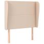 Preview: Kopfteil mit Ohren Cappuccino-Braun 93x23x118/128 cm Kunstleder