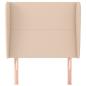 Preview: Kopfteil mit Ohren Cappuccino-Braun 93x23x118/128 cm Kunstleder