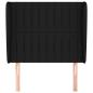Preview: Kopfteil mit Ohren Schwarz 103x23x118/128 cm Stoff
