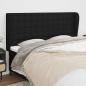 Preview: ARDEBO.de - Kopfteil mit Ohren Schwarz 163x23x118/128 cm Stoff