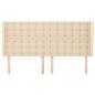 Preview: Kopfteil mit Ohren Creme 203x23x118/128 cm Stoff