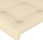 Preview: Kopfteil mit Ohren Creme 203x23x118/128 cm Stoff