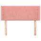 Preview: Kopfteil mit Ohren Rosa 103x16x78/88 cm Samt