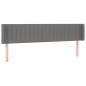 Preview: Kopfteil mit Ohren Dunkelgrau 163x16x78/88 cm Stoff